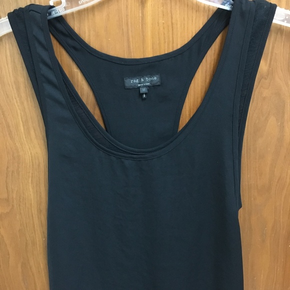 Rag & Bone Black Double Layer Layered Tank Midi Dress - Picture 2 of 10